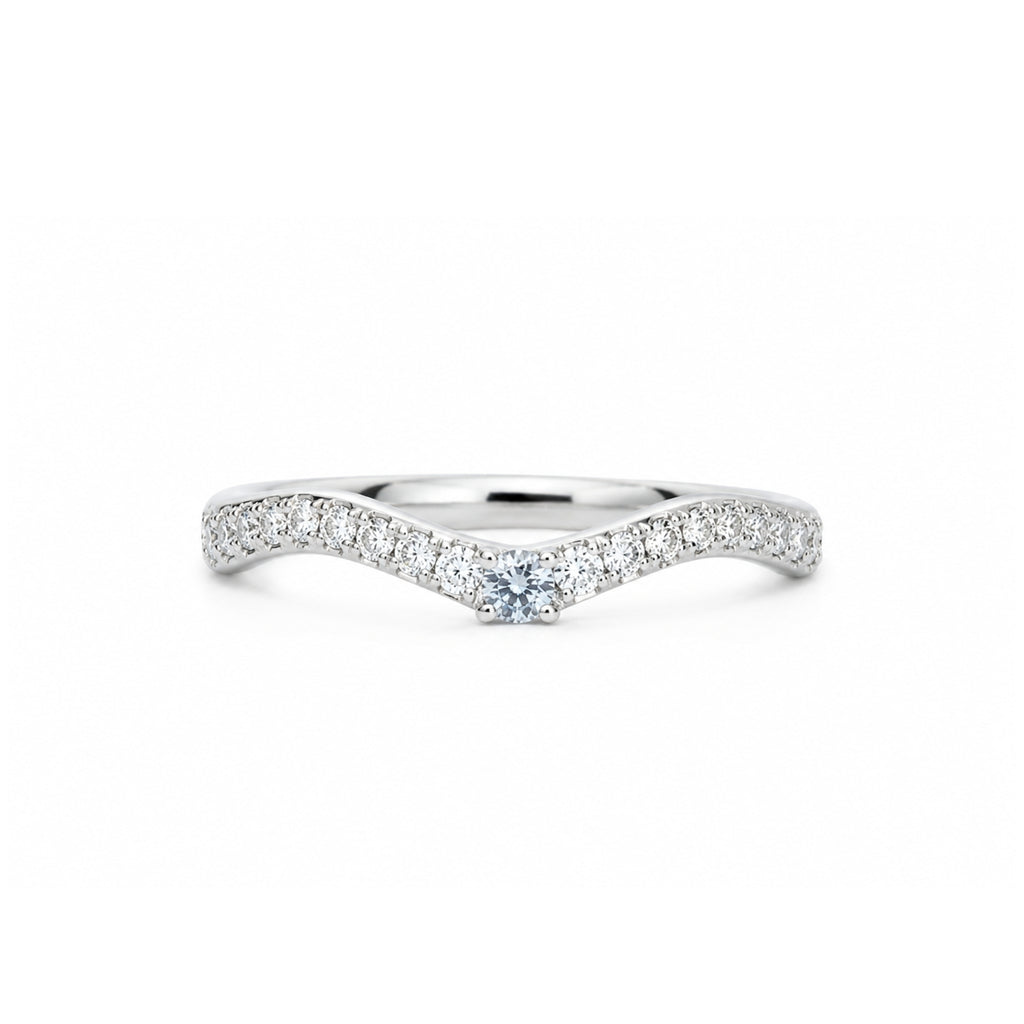 Glint Gemstone Wave Ring
