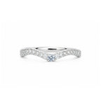 Glint Gemstone Wave Ring