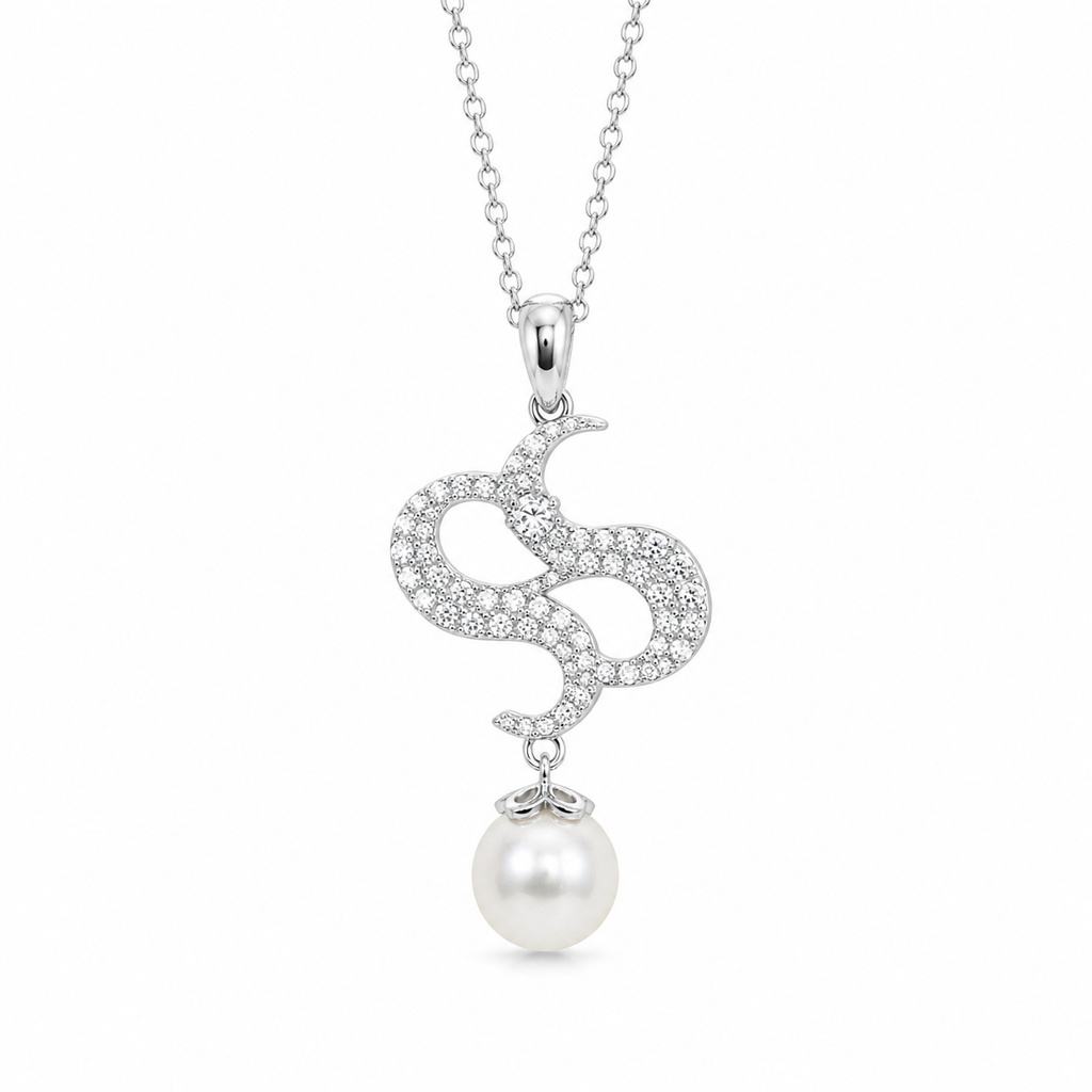 Double S Logo Moissanite Necklace