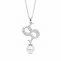 Double S Logo Moissanite Necklace