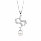 Double S Logo Moissanite Necklace